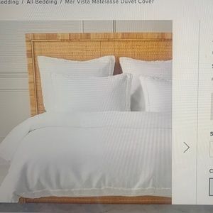 Serena & Lily White Textured Duvet Cover